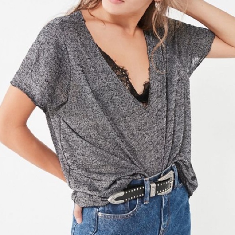 Urban Outfitters Project Social T Grey V-Neck